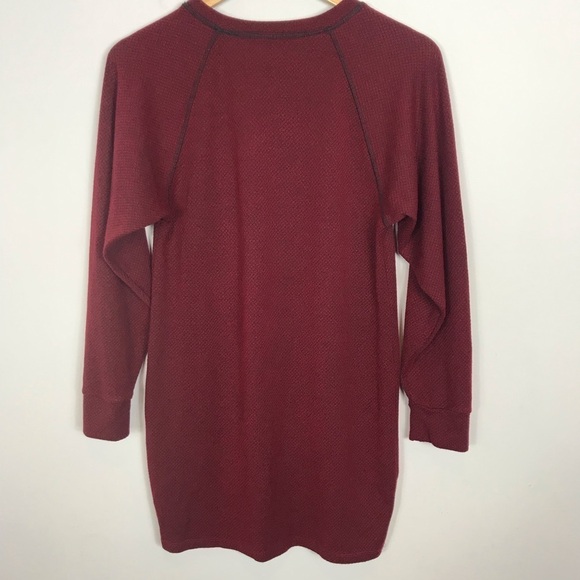ZARA Thermal Tunic Sweater Burgundy - Picture 2 of 8